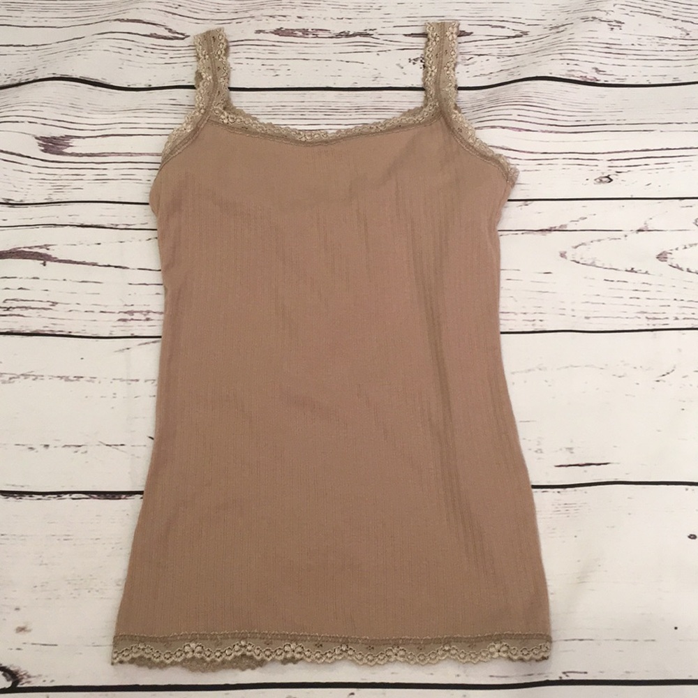 Mossimo tan lace tank